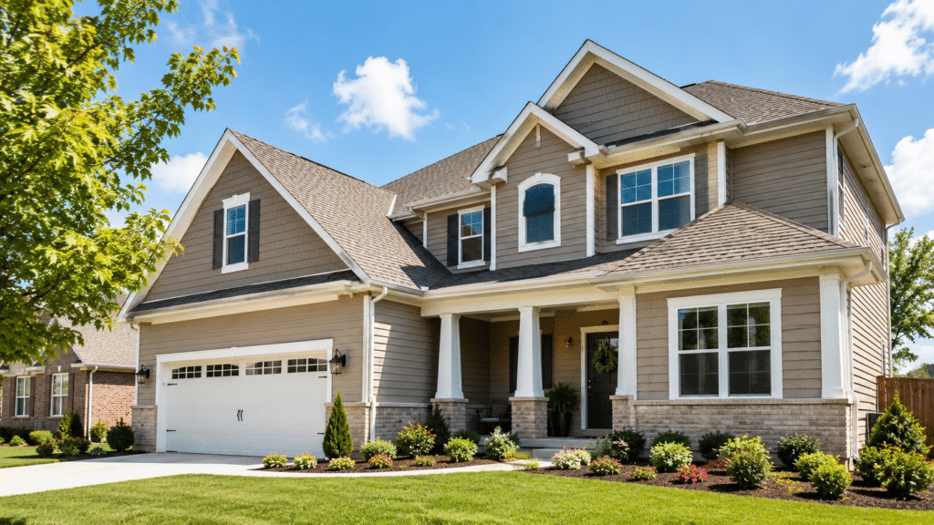 North Texas suburban home with fresh vinyl siding and updated curb appeal.